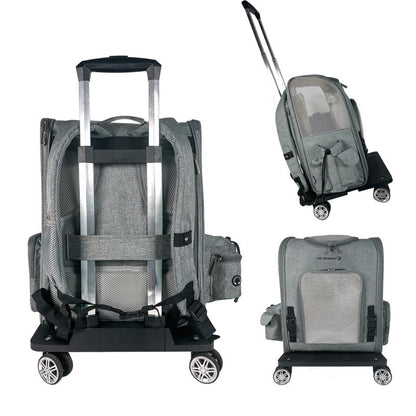 Mr. Peanut's Pet Carrier/Luggage Bag Spinner Luggage Cart
