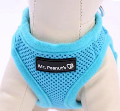 Mr. Peanut's PupTrek Soft Mesh Pet Harness with Matching Leash