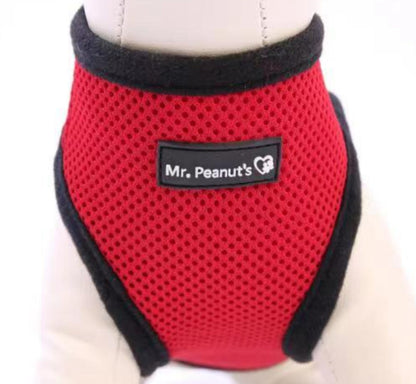 Mr. Peanut's PupTrek Soft Mesh Pet Harness with Matching Leash