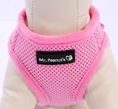 Mr. Peanut's PupTrek Soft Mesh Pet Harness with Matching Leash