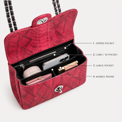 The Snakeskin Chain Crossbody
