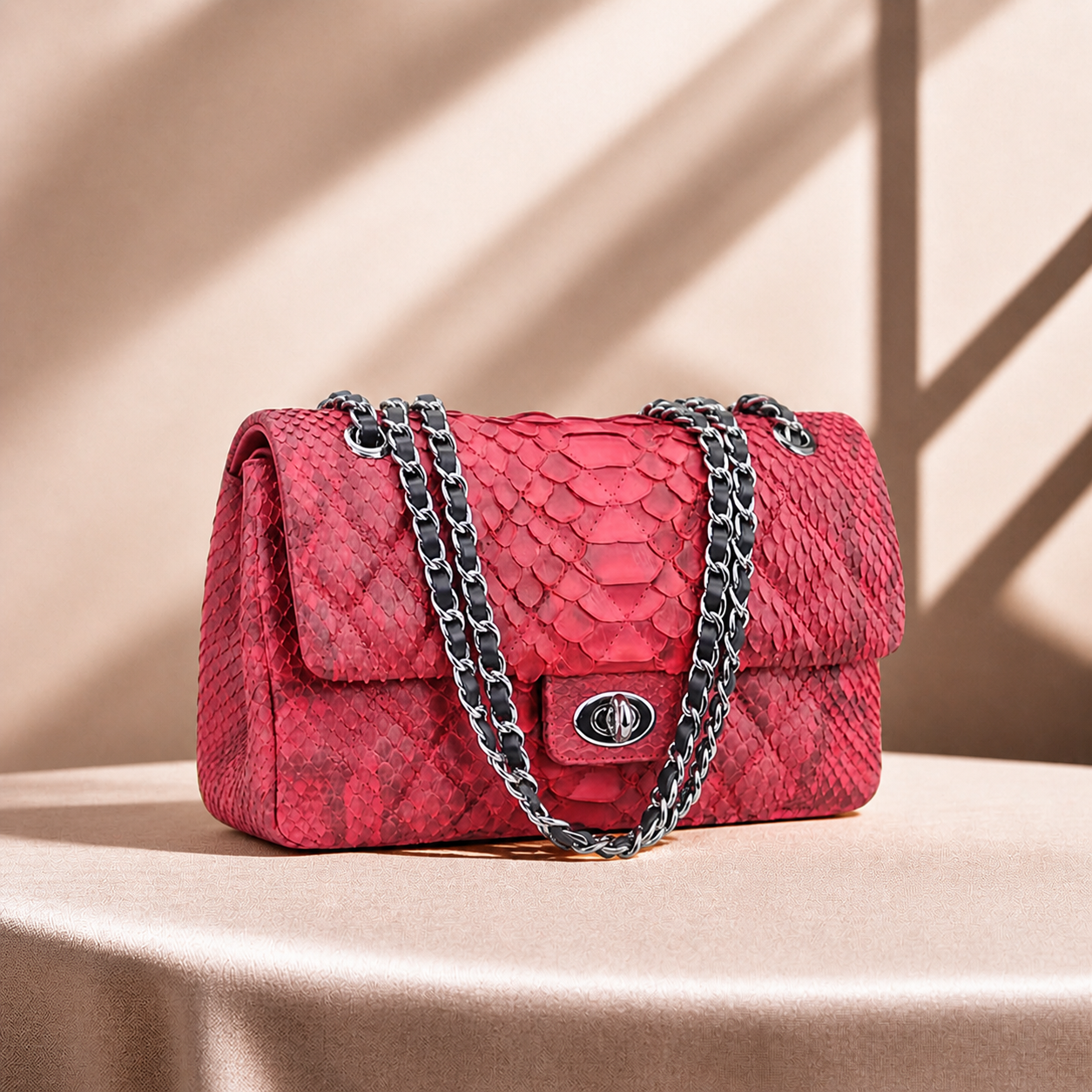 The Snakeskin Chain Crossbody
