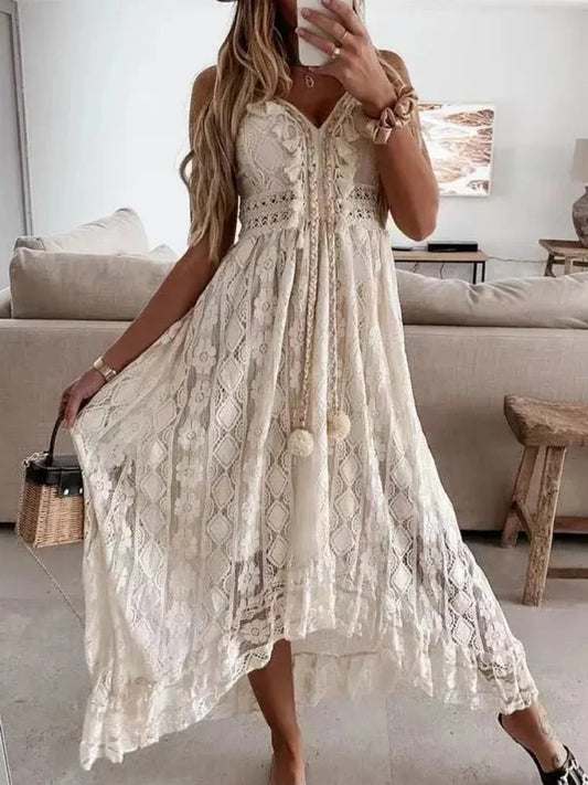 The Riviera Lace Maxi Dress