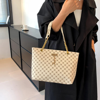 Large capacity tote bag styled for everyday use with modern and polished look