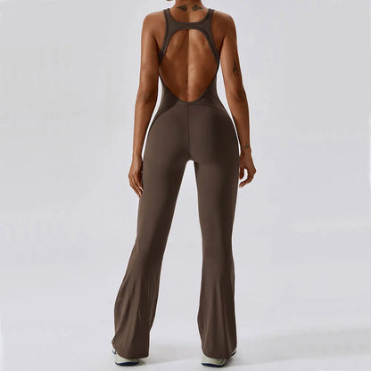 The Contour Fit Jumpsuit in brown