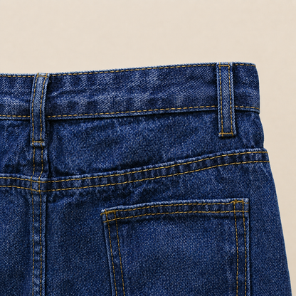 The Marlow Button-Front Denim Midi Skirt