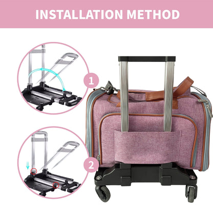 Mr. Peanut's Pet Carrier/Luggage Bag Spinner Luggage Cart