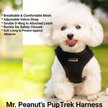 Mr. Peanut's PupTrek Soft Mesh Pet Harness with Matching Leash