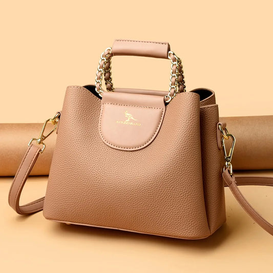 The Signature Carry Bag in beige